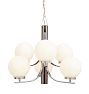 Vintage 6-Light Mid-Century Globe Shade Chandelier