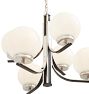 Vintage 6-Light Mid-Century Globe Shade Chandelier