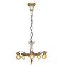 Five Light Art Deco Bare Bulb Chandelier Circa 1930