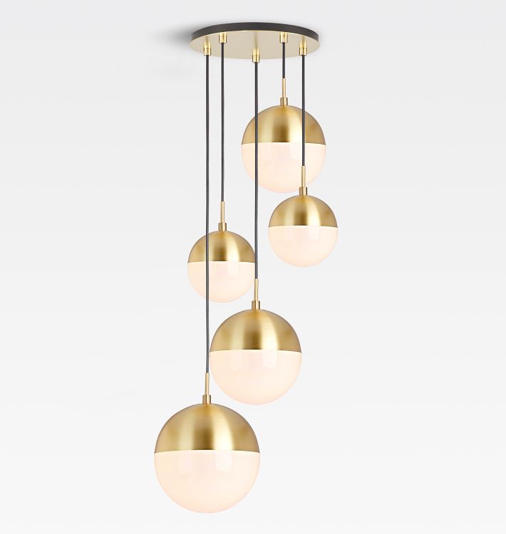 Palo Alto Mixed Globe 5-Light Multipendant