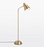 Cylinder Task Floor Lamp, Antique Brass - Antique Brass Shade