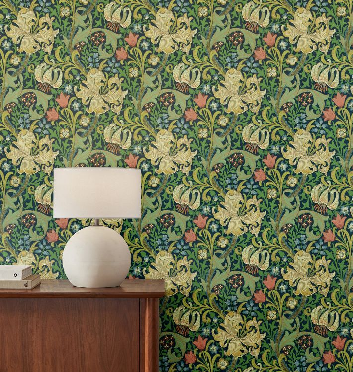 Golden Lily Morris &amp; Co. Wallpaper