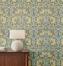 Pimpernel Morris & Co. Wallpaper Bayleaf & Manilla Swatch