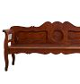 Large Vintage Pine Bench with Faux Bois Painted Surface