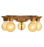 Vintage 5-Light Bare Bulb Flush Mount