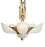 Vintage Art Deco Slipper Shade Chandelier with Central Bowl