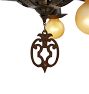 Romance Revival Bare Bulb Chandelier with Faux-Hammered Finish