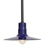 Blue Enameled Industrial Pendant with Swivel Canopy