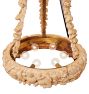 Carved Wood Classical Revival Ring Chandelier