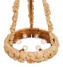 Carved Wood Classical Revival Ring Chandelier