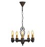 Beautifully Aged Five-Light Candle Chandelier