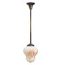 Burnished Antique Pendant With Vintage Highlighted Shade