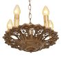 Vintage Art Deco 5-Light Candle Chandelier