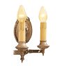 Pair of Vintage Classical Revival Double Candle Sconces