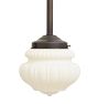 Burnished Antique Pendant With Opalescent Classical Revival Shade