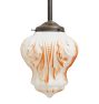 Burnished Antique Pendant With Vintage Highlighted Shade