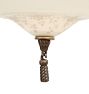 Burnished Antique Pendant With Vintage Stenciled Classical Revival Shade