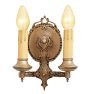 Pair of Vintage Classical Revival Double Candle Sconces