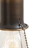 Vintage Bead Chain Fixture with Dual Opacity Pressed Glass Shade
