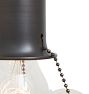 Vintage Bead Chain Fixture with Pressed Glass Shade