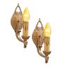 Pair of Vintage Classical Revival Candle Sconces with Rotary Switches