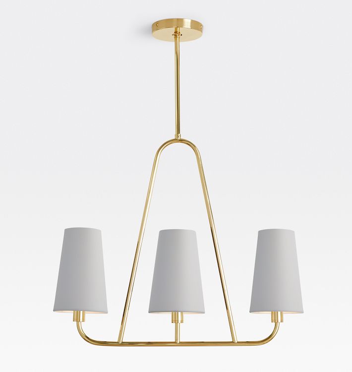 Ansel 3-Light Linear Pendant with Metal Shade