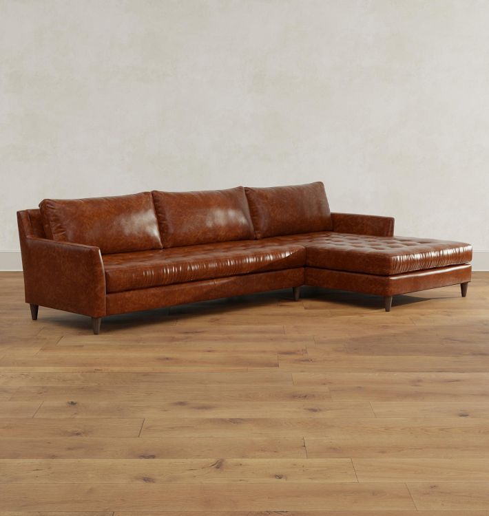 Hastings Sectional Chaise Leather Sofa