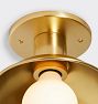 Crawford 7&quot; Flush Mount, Metal Shade