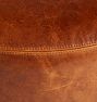 Britton Leather 36&quot; Round Ottoman
