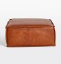 Grant Square Leather Ottoman