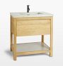 Solace Sunrise Oak Single Vanity With Integrated Sink