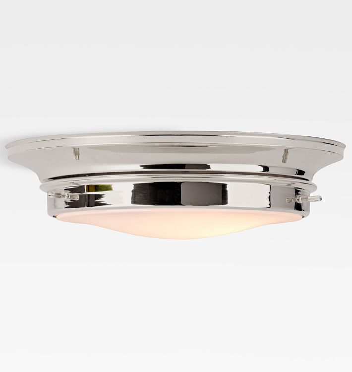 Eastmoreland 12" Polished Nickel LED Flush Mount, Quick Ship