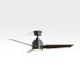 52" Petrel Ceiling Fan, Matte Black with Black Blades