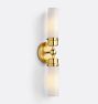 Howe Double Sconce, Aged Brass