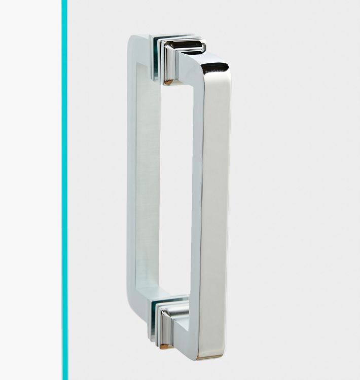 6" Mission Shower Door Pull, Polished Chrome