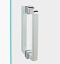 6" Mission Shower Door Pull, Polished Chrome