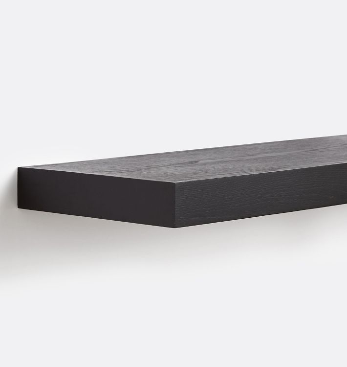 OPEN BOX: Floating Wood Shelf - Black Ash - 2&quot; H x 10&quot; D x 36&quot; W