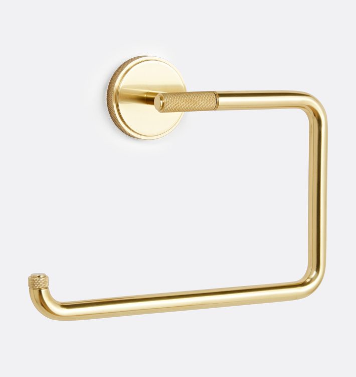 Trask Towel Ring, Aged Brass