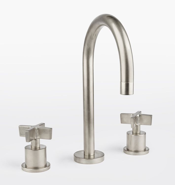 West Slope Cross Handle Widespread Bathroom Faucet