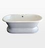 Duet Cast Iron Double Roll Tub - 7" Drilled