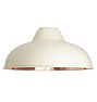 20&quot; Deep Dome Shade - Matte Cream &amp; Polished Copper