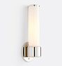 Rigdon Glass Sconce, Polished Nickel