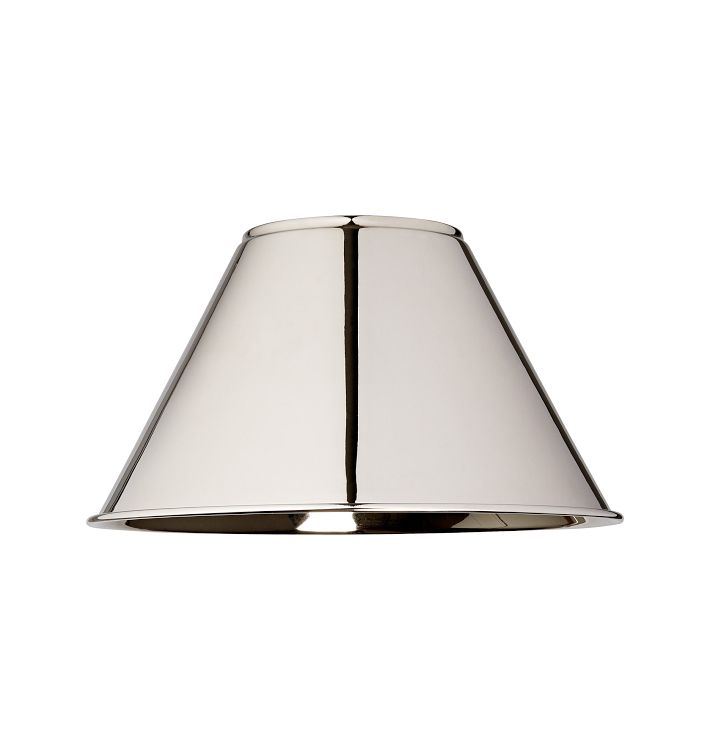 Nina 18&quot; Cone Shade, Polished Nickel