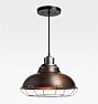 Carson 12&quot; Dome Cord Pendant with Cage