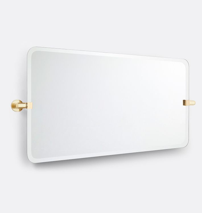 Hassalo Frameless Wide Rectangle Pivot Mirror