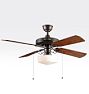 Heron Ceiling Fan with Opal Eastmoreland Shade