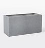 Modern Fiberstone Rectangle Planter - Grey