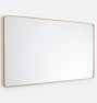 Double Vanity Rounded Rectangle Metal Framed Mirror