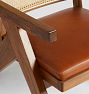 Tuttle Leather &amp; Caned Lounge Chair