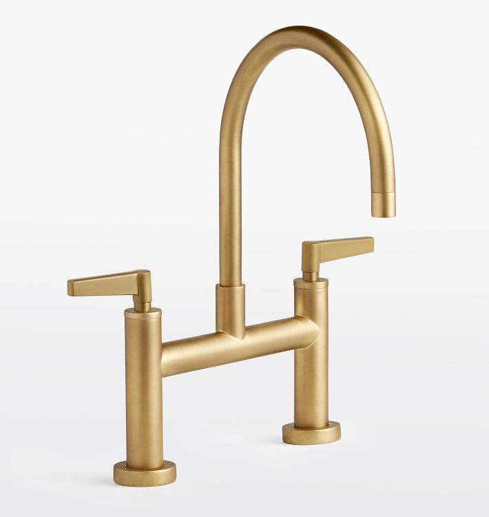 Blair Lever Handle Kitchen Faucet - Aged Brass